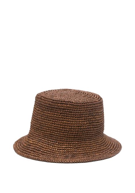rafia bucket hat woman caramel VIVIENNE WESTWOOD | 81020009-K005NC405